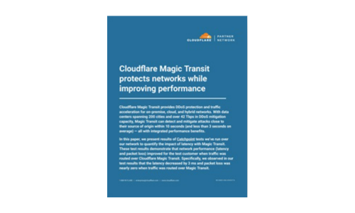 CloudFlare Magic Transitは、パフォーマンスを向上させながらネットワークを保護します