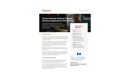 Oracle Netsuiteは、Illumioでフラッグシップビジネスアプリケーションを保護しています